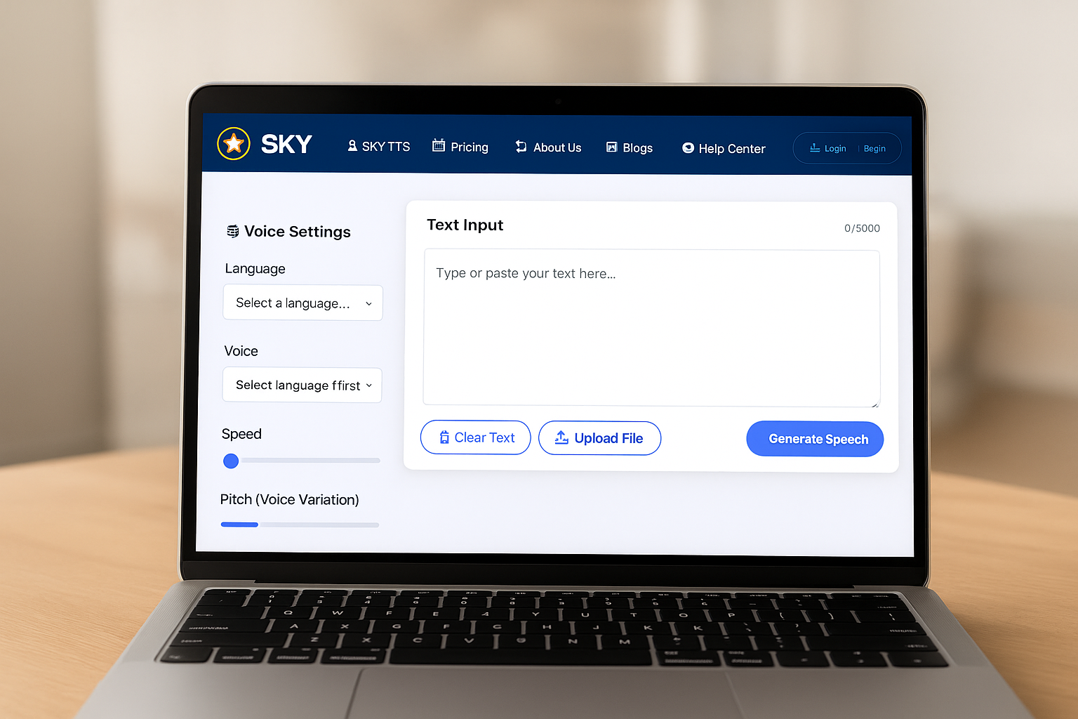 SKY TTS use